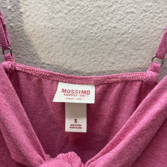 Y2K Babydoll Top Small Pink Tie Front Coquette Feminine Cropped Mossimo Supply - Picture 3 of 4